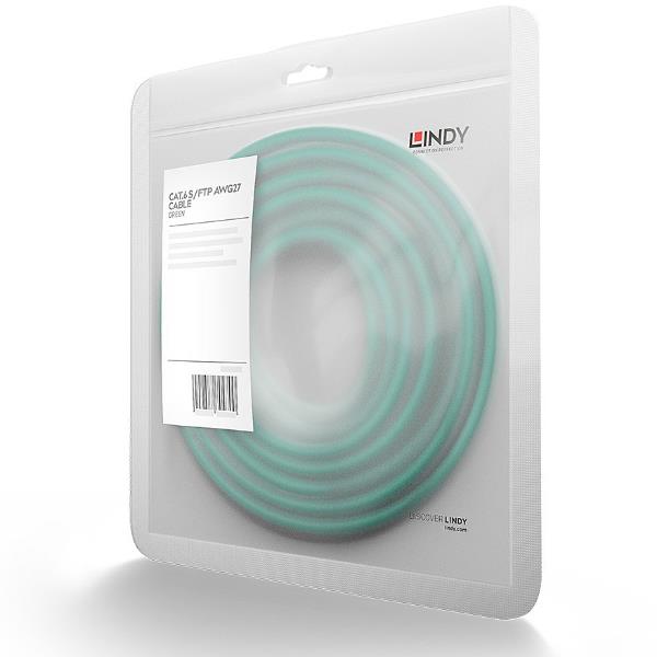 Lindy - Cavo patch - RJ-45 (M) a RJ-45 (M) - 1.5 m - PiMF (coppie in lamina di metallo) - CAT 6e - antiaggrovigliamento - verde