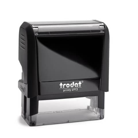 Trodat Printy 4913 - Timbro - autoinchiostrante - testo personalizzabile - 22 x 58 mm - nero