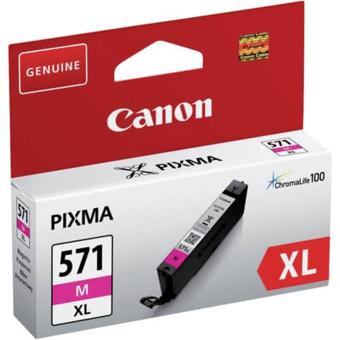Canon CLI-571M XL - 11 ml - Alta resa - magenta - originale - serbatoio inchiostro - per PIXMA TS5051, TS5053, TS5055, TS6050, TS6051, TS6052, TS8051, TS8052, TS9050, TS9055
