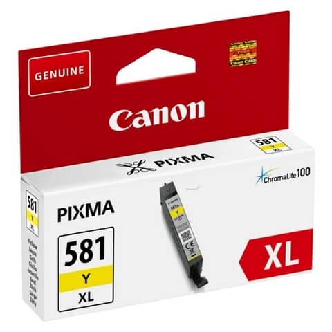 Canon CLI-581Y XL - 8.3 ml - misura XL - giallo - originale - serbatoio inchiostro - per PIXMA TS6251, TS6350, TS6351, TS705, TS8252, TS8350, TS8351, TS8352, TS9550, TS9551