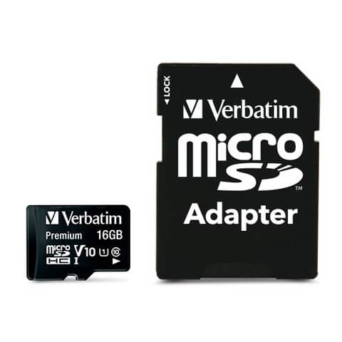 Verbatim - Scheda di memoria flash (adattatore microSDHC per SD in dotazione) - 16 GB - Class 10 - microSDHC