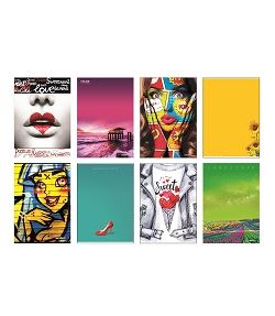 Blasetti RAGAZZA - Taccuino - A4 Maxi - 21 fogli / 42 pagine - quadretti - disponibile in colori assortiti (pacchetto di 5)
