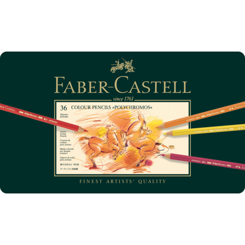 Faber-Castell Polychromos - Pastello colorato - 3.8 mm (pacchetto di 36)