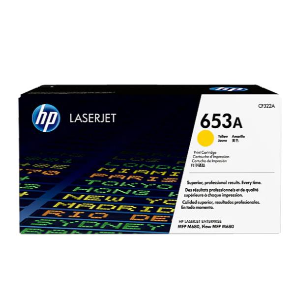 HP 653A - Giallo - originale - LaserJet - cartuccia toner (CF322A) - per Color LaserJet Enterprise MFP M680dn, MFP M680f; LaserJet Enterprise Flow MFP M680z