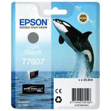 Epson T7607 - 26 ml - nero chiaro - originale - blister - cartuccia d'inchiostro - per SureColor P600, SC-P600