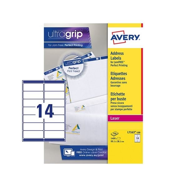 Avery - Bianco - 99.1 x 38.1 mm …