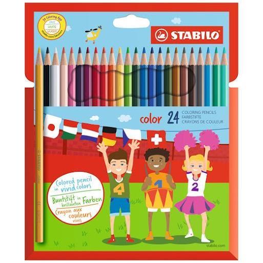 STABILO color - Pastello colorato - colori assortiti - 2.5 mm (pacchetto di 24)