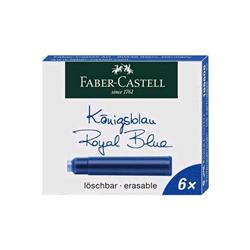 Faber-Castell - Cartuccia inchiostro - non permanente - blu reale (pacchetto di 6)