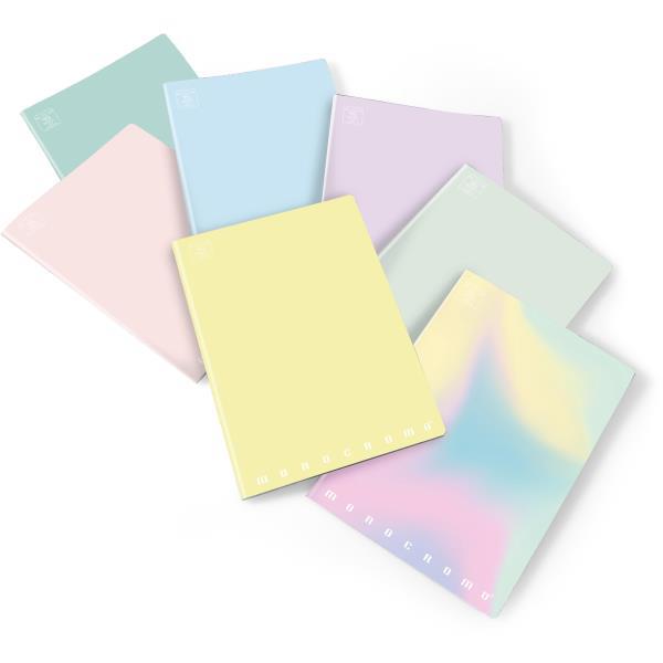 Pigna Monocromo Pastel - Quaderno - graffettato - A4 - 42 fogli - quadretti - disponibile in colori assortiti