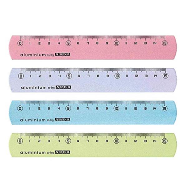 ARDA FrostColor - Righello - 15 cm - assortiti - Alluminio (pacchetto di 24)