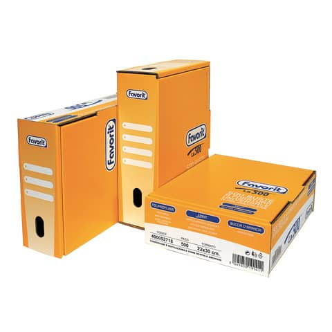 Favorit LINEAR - Busta trasparente - per 220 x 300 mm - trasparente, buccia d'arancia (pacchetto di 500)