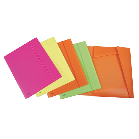 Favorit NEON - Cartelletta a 3 lembi - per A3 - disponibile in colori assortiti