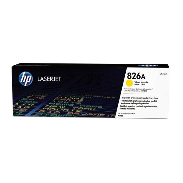 HP 826A - Giallo - originale - LaserJet - cartuccia toner (CF312A) - per Color LaserJet Enterprise M855dn, M855x+, M855x+ NFC/Wireless direct, M855xh