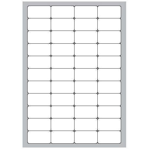Copy Basic Megastar LP4MS - Carta - Opaca - adesivo permanente - bianco - 47.5 x 25.5 mm 4400 etichette (100 foglio(i) x 44) etichette