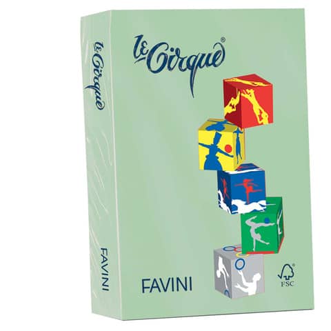 FAVINI HOME-OFFICE BASIC Le Cirque - Verde - A4 (210 x 297 mm) - 80 g/m² - 500 fogli carta comune