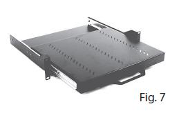 ITRack - Scaffale telescopico rack - nero, RAL 9005 - 2U - 19"