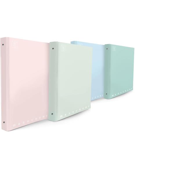 PIGNA Monocromo Pastel - Quaderno ad anelli - per A4 - disponibile in colori assortiti