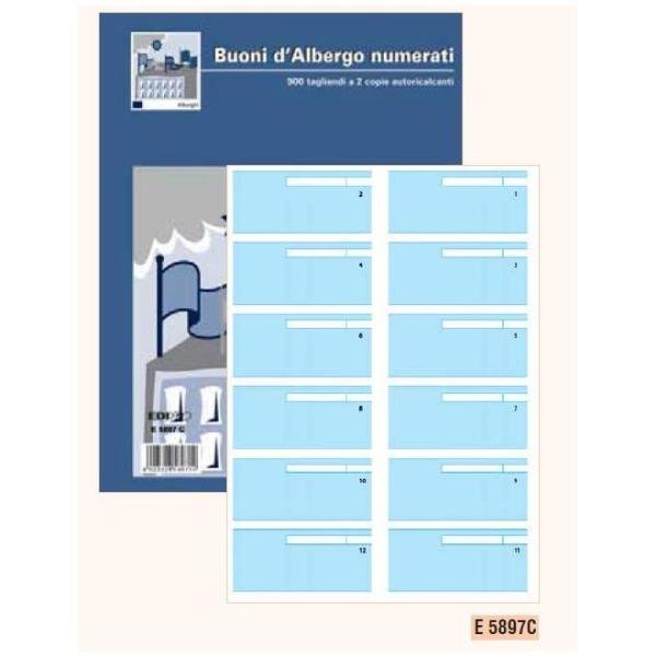 Edipro - Blocco tagliandi numerato - 75 fogli …