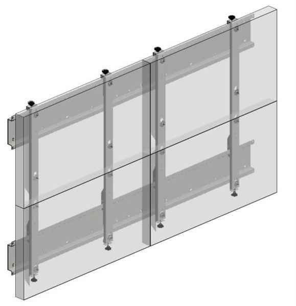 ITB Solution Structure 2 x 2 - Staffa - per video wall - dimensione schermo: 45"-47" - installabile a parete