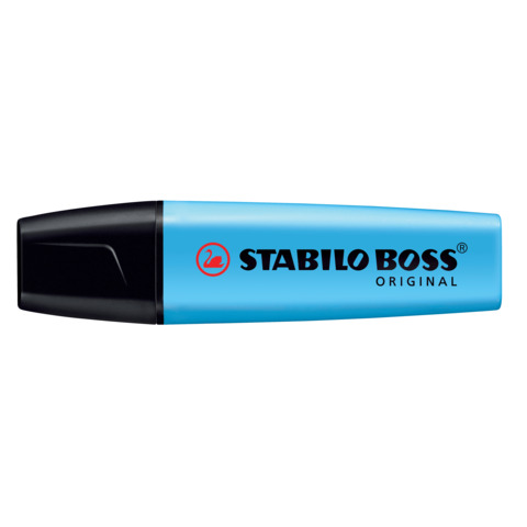 STABILO BOSS ORIGINAL - Evidenziatore - blu fosforescente - inchiostro base acqua - 2-5 mm