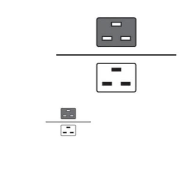 HPE Jumper Cord - Cavo di alimentazione - IEC 60320 C19 a IEC 60320 C20 - 2 m - flint gray - per ProLiant XL270d Gen10; Rack; Synergy 12000 Frame