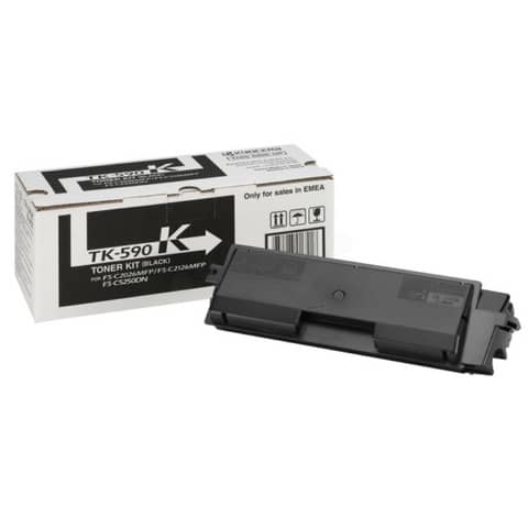 Kyocera TK 590K - Nero - originale - kit toner - per Kyocera FS-C2026, FS-C2126; ECOSYS M6023, M6026, M6526, P6026; FS-C5250