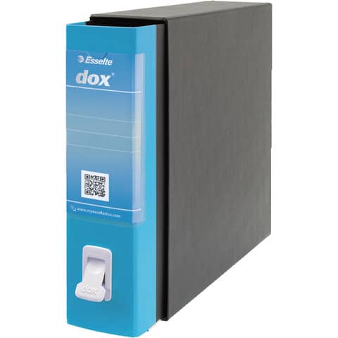 Rexel Dox 2 - Cartellina con meccanismo a leva - larghezza dorsale 80 mm - per Legal - blu Capri
