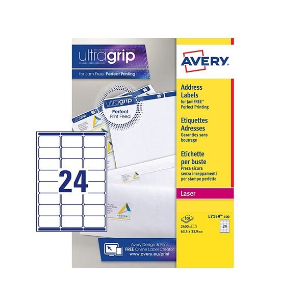 Avery - Bianco - 63.5 x 33.9 mm …