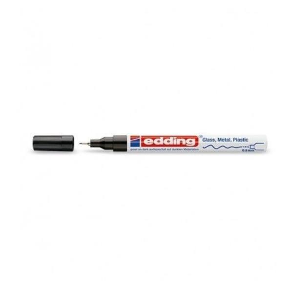 edding 780 gloss paint - Marcatore - permanente - per vetro, metallo, plastica - nero - inchiostro pigmentato - 0.8 mm