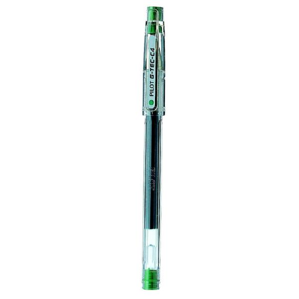 Pilot G-Tec-C4 - Penna a sfera - verde - inchiostro gel ai biopolimeri - 0.4 mm - extra fine