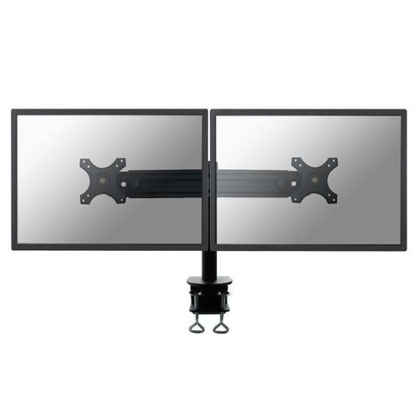 Neomounts FPMA-D700D - Kit montaggio - video full-motion - per 2 display LCD - nero - dimensione schermo: 19"-30" - installabile con morsetto, montabile su desk