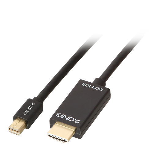 Lindy - Cavo adattatore - Mini DisplayPort maschio a HDMI maschio - 2 m - passivo, supporto 4K