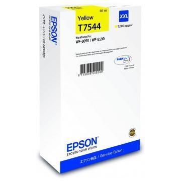 Epson T7544 - 69 ml - misura XXL - giallo - originale - cartuccia d'inchiostro - per WorkForce Pro WF-8090, WF-8090 D3TWC, WF-8090DW, WF-8590, WF-8590 D3TWFC, WF-8590DWF