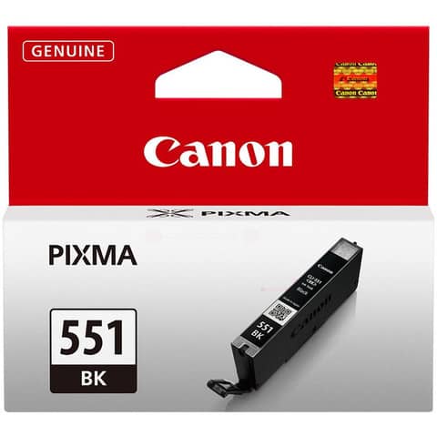 Canon CLI-551BK - 7 ml - nero - originale - serbatoio inchiostro - per PIXMA iP8750, iX6850, MG5550, MG5650, MG5655, MG6450, MG6650, MG7150, MG7550, MX725, MX925