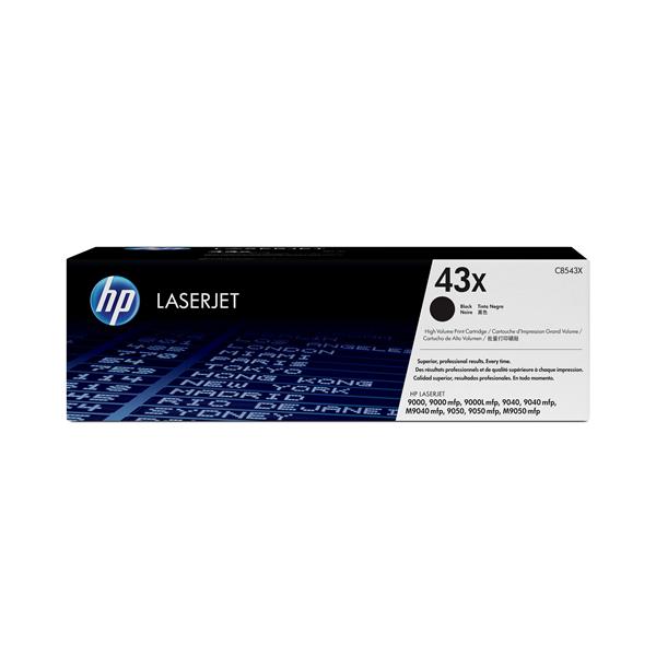 HP 43X - Alta resa - nero - originale - LaserJet - cartuccia toner (C8543X) - per LaserJet 9000, 9040, 9050, M9040, M9050, M9059