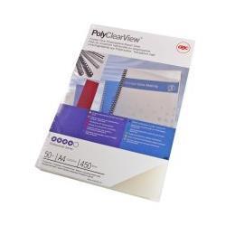 GBC PolyClearView - A4 (210 x 297 mm) - 350 micron - trasparente satinato, opaco - 100 pezzi copertina per rilegatura - per IBICO CombBind ibiMaster 250e