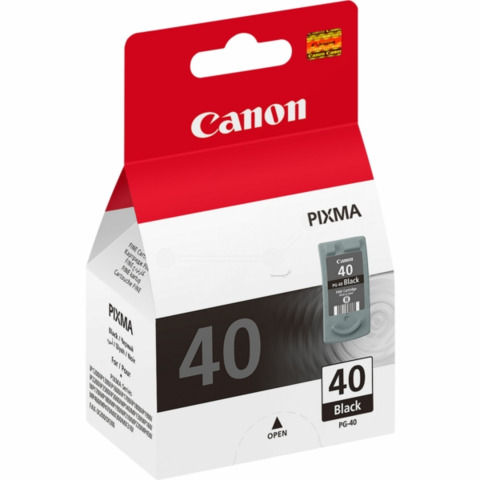 Canon PG-40BK - 16 ml - Alta resa - pigmento nero - originale - cartuccia d'inchiostro - per FAX JX210; PIXMA iP1800, iP1900, iP2600, MP140, MP190, MP210, MP220, MP470, MX300, MX310
