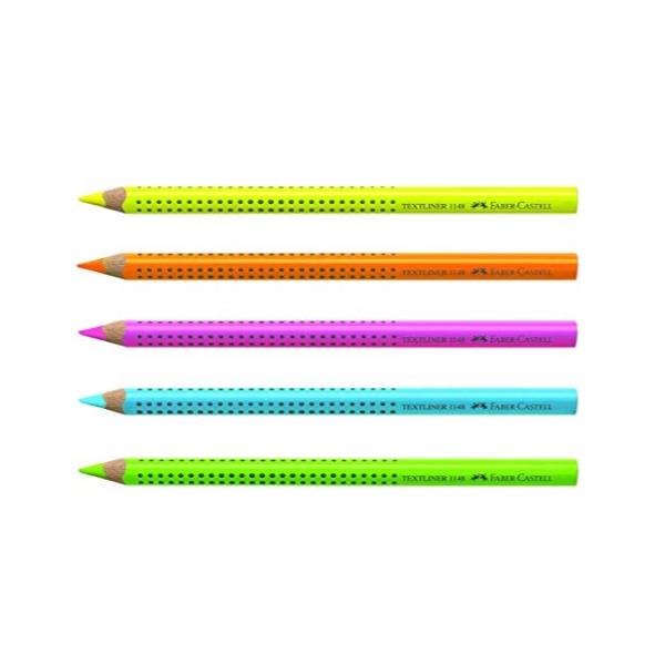 Faber-Castell Jumbo GRIP - Pastello colorato - colori assortiti (pacchetto di 5)