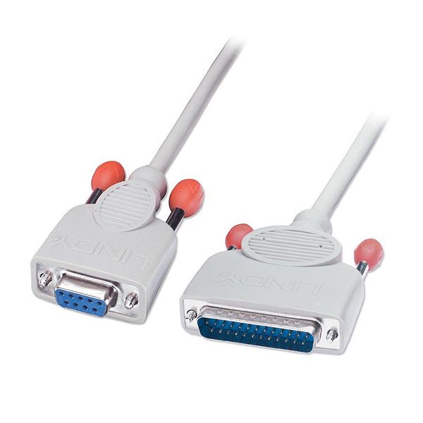Lindy PC Serial Printer Cable - Cavo seriale/parallelo - DB-9 (F) a DB-25 (M) - 2 m - stampato