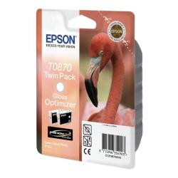 Epson T0870 - Confezione da 2 - 11.4 ml - brillante - originale - blister - cartuccia ottimizzazione inchiostro - per Stylus Photo R1900