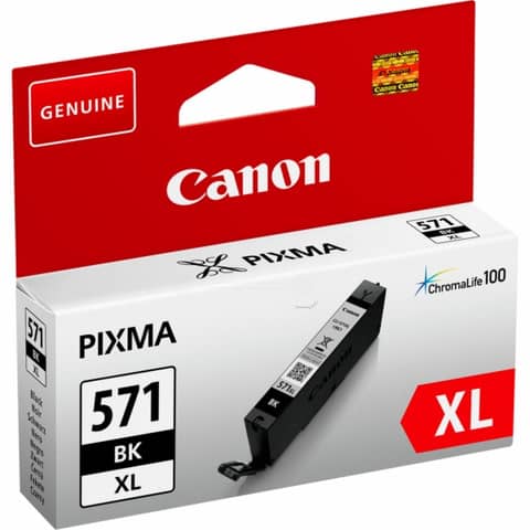 Canon CLI-571BK XL - 11 ml - Alta resa - nero - originale - serbatoio inchiostro - per PIXMA TS5051, TS5053, TS5055, TS6050, TS6051, TS6052, TS8051, TS8052, TS9050, TS9055