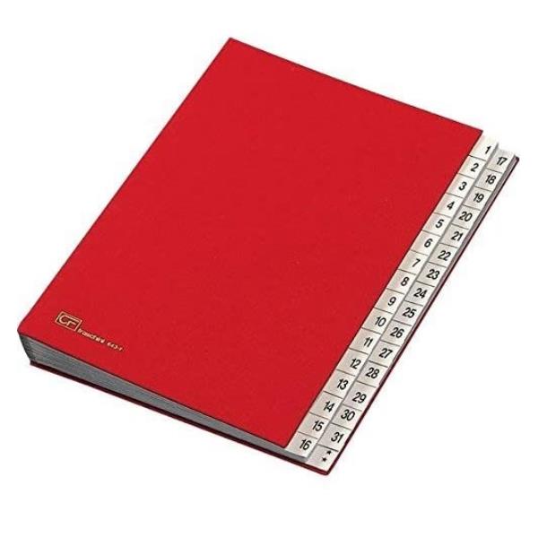 Fraschini - Classificatore - 32 compartimenti - 32 parti - prestampato: 1-32 - per 240 x 340 mm - con schede - blu