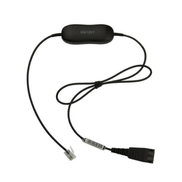 Jabra GN1221 Sound Limiter - Cavo per cuffie - RJ-9 maschio a disconnessione rapida - 80 cm