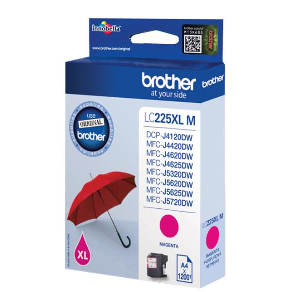Brother LC225XLM - Magenta - originale - cartuccia d'inchiostro - per Brother DCP-J4120, MFC-J4420, J4620, J5320, J5620, J5625, J5720; Business Smart MFC-J4420