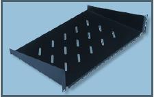WP RACK - Mensola rack - nero, RAL 9005 - 1U - 19"