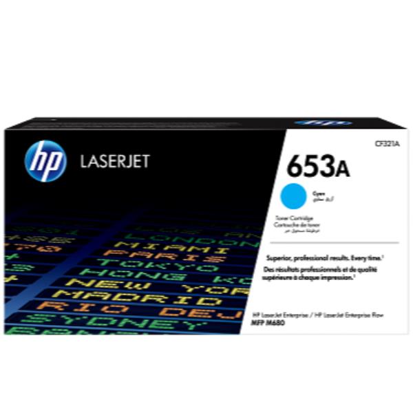 HP 653A - Ciano - originale - LaserJet - cartuccia toner (CF321A) - per Color LaserJet Enterprise MFP M680dn, MFP M680f; LaserJet Enterprise Flow MFP M680z