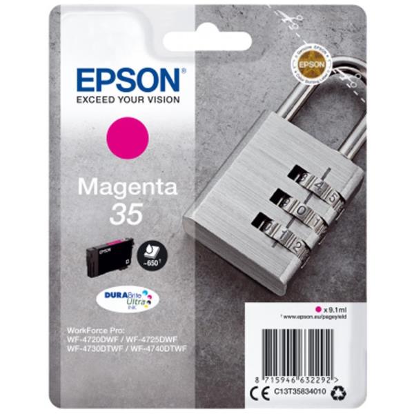 Epson 35 - 9.1 ml - magenta - originale - blister - cartuccia d'inchiostro - per WorkForce Pro WF-4720, WF-4720DWF, WF-4725DWF, WF-4730, WF-4730DTWF, WF-4740, WF-4740DTWF