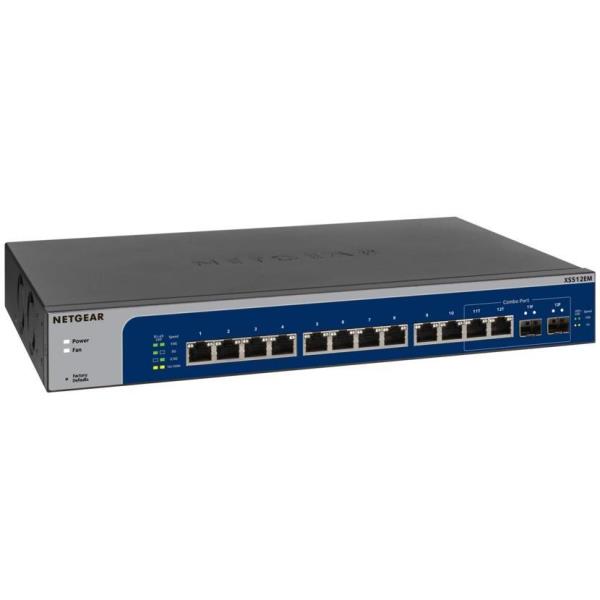 NETGEAR Plus XS512EM - Switch - intelligente - 10 x 100/1000/2.5G/5G/10GBase-T + 2 x SFP+ 10 Gigabit combo - desktop, montabile su rack