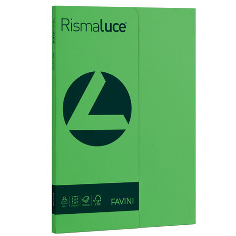 FAVINI RismaLuce - Verde - A4 (210 x 297 mm) - 90 g/m² - 100 fogli carta comune