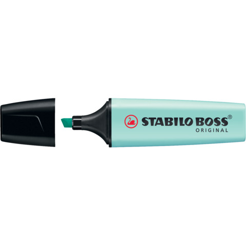 STABILO BOSS ORIGINAL - Evidenziatore - tocco pastello di turchese - inchiostro base acqua - 2-5 mm